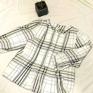 NWT plaid A-line button-up shirt